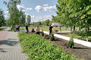 Субботник у памятника «Скорбящая мать»
